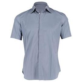 Maison Martin Margiela-Maison Margiela Short Sleeve Shirt in Grey Cotton-Grey