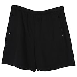 Balenciaga-Balenciaga Zipped Pocket Shorts in Black Cotton-Black
