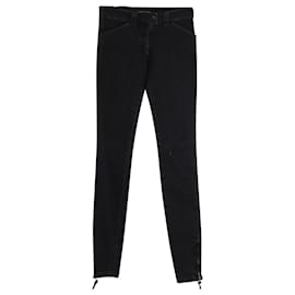 Balenciaga-Jeans slim fit Balenciaga Stonewashed in denim di cotone nero-Nero