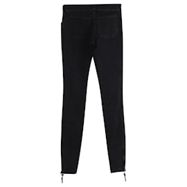 Balenciaga-Jeans slim fit Balenciaga Stonewashed in denim di cotone nero-Nero