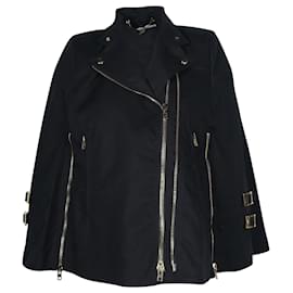 Givenchy-Givenchy Biker Cape in Black Cotton-Black