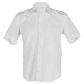 Camisa Acne Studios de manga curta com botões frontais em popeline de algodão branco Branco
