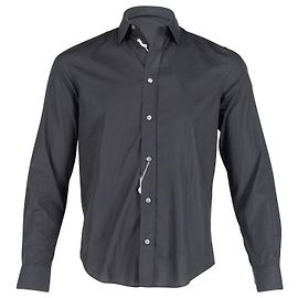 Camisa de corte clásico con botones en algodón negro de Acne Studios Negro