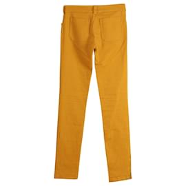 Balenciaga-Balenciaga Pantalon Slim Fit en Denim de Coton Jaune Orange-Jaune