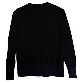 Chanel Uniform schwarz-blaue Strickjacke Schwarz Blau