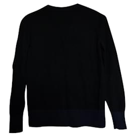 Chanel-Chanel Uniform black and blue cardigan-Black,Blue