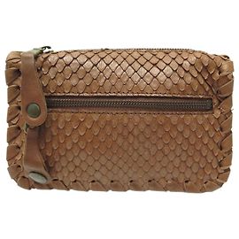 Chloé Clutch Tasche 21 CM PYTHON LEDER BRAUN LEDERTASCHE CLUTCH Braun