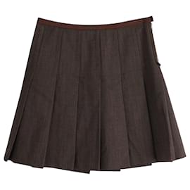 Marc Jacobs-Marc Jacobs Pleated Skirt in Brown Wool-Brown