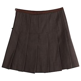 Marc Jacobs-Marc Jacobs Pleated Skirt in Brown Wool-Brown
