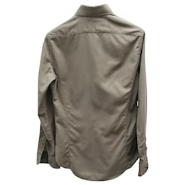 Tom Ford-Tom Ford Button Down Long Sleeve Shirt in Olive Cotton -Green,Olive green