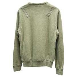 Alexander Mcqueen-Alexander McQueen Zip Shoulder Sweatshirt in Green Cotton-Green