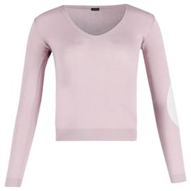 Pull Col V Joseph en Coton Rose Rose