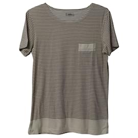 Acne-Acne Studios Striped T-shirt in Brown Print Cotton-Other