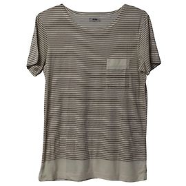 Camiseta de rayas en algodón estampado marrón de Acne Studios Otro