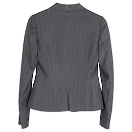 Dolce & Gabbana-Dolce & Gabbana Single Breasted Blazer in Dark Grey Wool -Grey