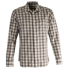 Tom Ford-Camisa de botões xadrez Tom Ford em algodão multicolorido-Multicor