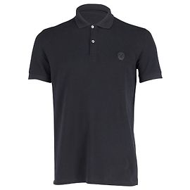 Polo de algodón negro con parche de calavera de Alexander McQueen Negro