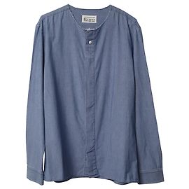 Maison Martin Margiela Maison Margiela Camicia Scollo in Cotone Blu Denim Chiaro Blu