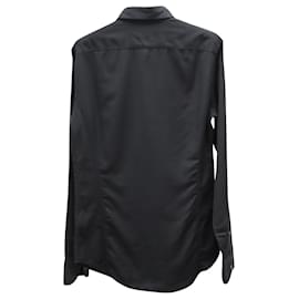 Tom Ford-Tom Ford Button Down Long Sleeve Shirt in Black Cotton -Black