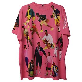 Camiseta estampada oversized Loewe em algodão com estampa rosa Rosa