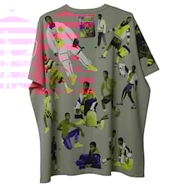 Loewe-Loewe Oversized Graphic T-shirt in Pink Print Cotton-Pink