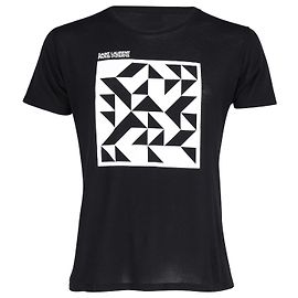 Camiseta con estampado geométrico de Saint Laurent en algodón blanco y negro Negro