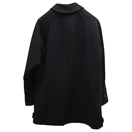 Burberry-Burberry Single Breasted Coat in Black Wool-Black