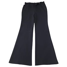 The Row Delon Scuba Trousers in Black Polyamide Black