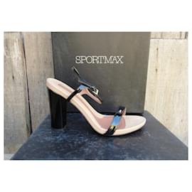 Sportmax-Sportmax p sandals 39-Black