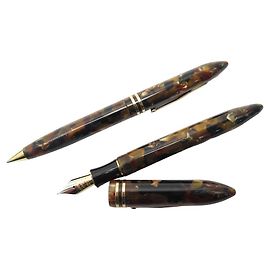 Autre Marque SET PLUMA SHEAFFER'S BALANCE + PLUMA BOLA LACADA MARRÓN Castaño