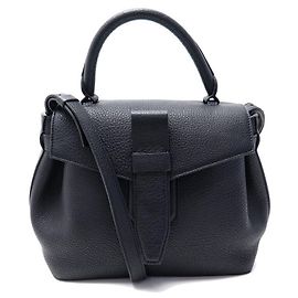 NEW LANCEL CHARLIE PM A HANDBAG08370 BLACK LEATHER HAND BAG Black