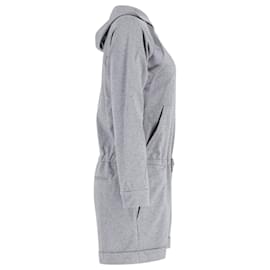 Brunello Cucinelli-Brunello Cucinelli Hooded Jumpsuit in Grey Cotton-Grey