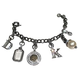 Autre Marque-Dyrberg/Armband mit Kern-Kristallanhängern-Silber