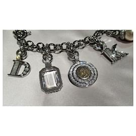 Autre Marque-Dyrberg/Armband mit Kern-Kristallanhängern-Silber