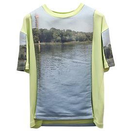 Camiseta Acne Studios Ebannel Landscape Jersey em algodão multicolorido Multicor
