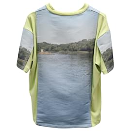 Acne-Acne Studios Ebannel Landscape Jersey T-shirt in Multicolor Cotton-Multiple colors