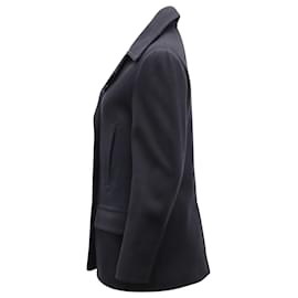 Polo Ralph Lauren-Polo Ralph Lauren Double-Breasted Pea Coat in Black Wool-Black