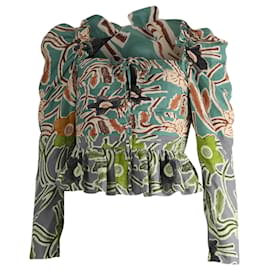 Ulla Johnson-Ulla Johnson Mirelle Floral Print Blouse in Multicolor Polyamide-Multiple colors