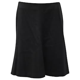 Alexander Mcqueen-Alexander Mcqueen Midi Suit Skirt in Black Wool -Black