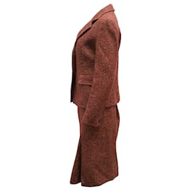 Max Mara-Ensemble blazer et jupe mi-longue Max Mara en tweed à boutonnage simple en laine multicolore-Autre,Imprimé python