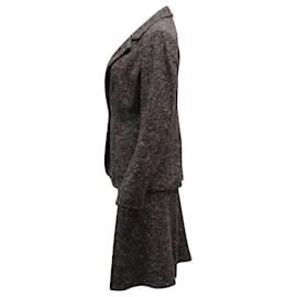 Max Mara-Conjunto de chaqueta de tweed con botonadura sencilla y falda a media pierna en multicolor de Max Mara-Multicolor