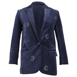 Zadig & Voltaire Blazer Velours Silver Moon Zadig et Voltaire en Polyester Bleu Marine Bleu Bleu Marine