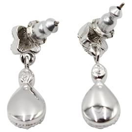 Swarovski-Swarovski Crystal Drop Earrings in Silver Metal-Silvery