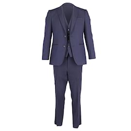 Hugo Boss-Conjunto de traje de tres piezas Hugo Boss en lana azul marino-Azul,Azul marino