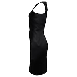 Fendi-Fendi Robe droite sans manches en laine noire-Noir