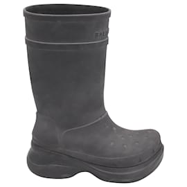 Balenciaga-Balenciaga Crocs Rain Boots in Black EVA Rubber-Black