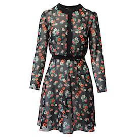 Maje-Maje Floral Print Dress in Black Polyester-Other