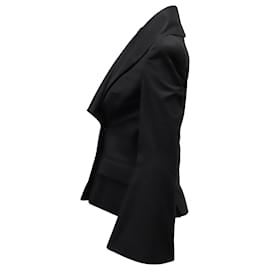 Alexander Mcqueen-Alexander McQueen Double Breasted Jacket in Black Cashmere-Black