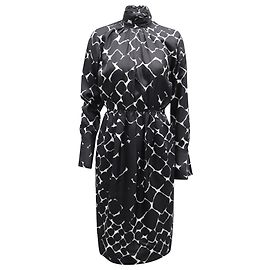 Abito midi Marc Jacobs con stampa dolcevita in seta nera Nero
