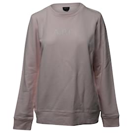 Apc-BEIM.P.C-Logo-Sweatshirt aus blassrosa Baumwolle-Pink